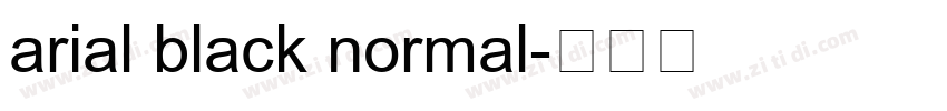 arial black normal字体转换